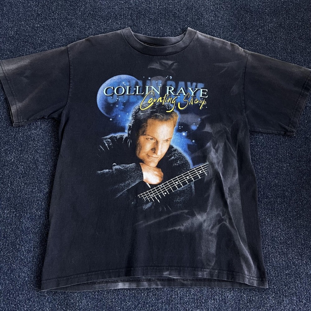 Vintage Collin Raye Counting Sheep Shirt Mens Large Black Winterland Tee T-Shirt